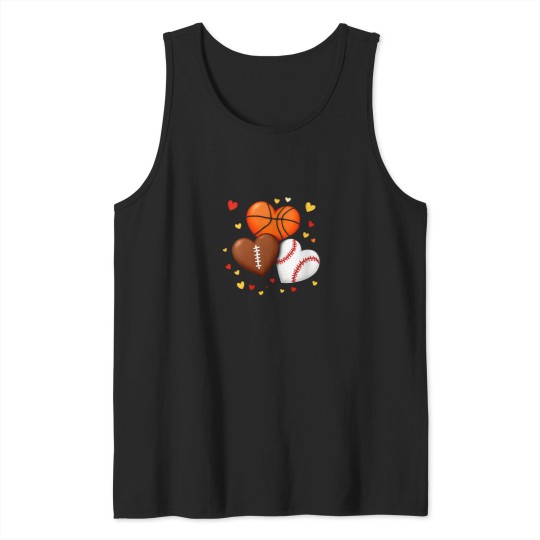 Discover Womens Heart Football Basketball Baseball Valent Tank Tops