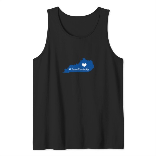 Discover teamkentucky kentucky state silhouette with heart blue Tank Tops