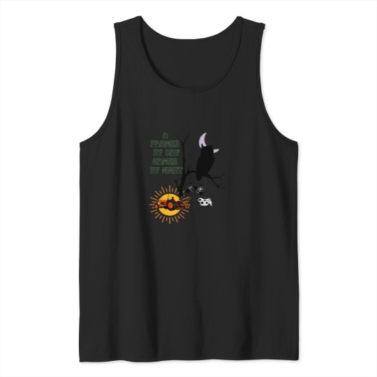 Discover a farmer by day gamer by night, farmer game Tank Tops