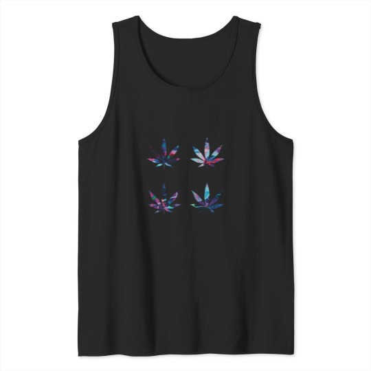 Discover Psychedelic Colors Marijuana Leaf Pattern 4Multipack Version 11 Active Tank Tops