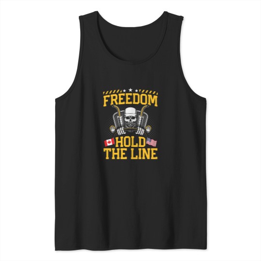 Discover Freedom Hold The Line Tank Tops