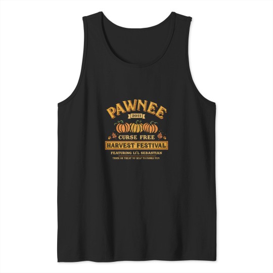 Discover Pawnee Harvest Festival (1) Guinea Pig Vintage Retro 21 Tank Tops