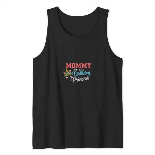 Discover Mommy of the birthday Princess cute unicorn gift for moms Oversized Tank Tops