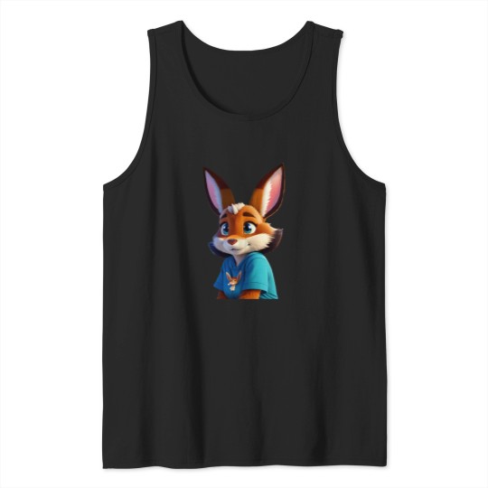 Discover Eeveeish Anthro Girl In Blue Tee Tank Tops
