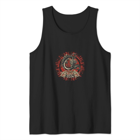 Discover 2024 Chinese New Year of the Wood Dragon 木龍年 Mù lóng nián (4) Tank Tops