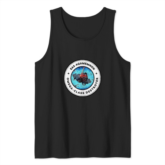 Discover Eas Agamemnon - Omega-Class Destroyer - Black - Sci-Fi - B5 Wonka Bar Poster Tank Tops