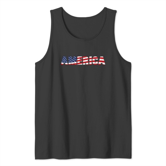Discover America flag Tank Tops