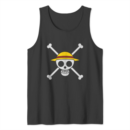Discover Straw Hat Pirates Flag for Black Tank Tops
