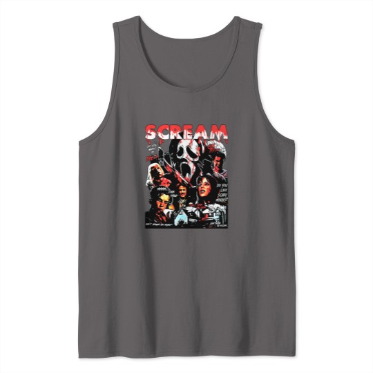 Discover Scream Vintage Halloween Tank Tops, Horror Movie Tank Tops, Scream Merch
