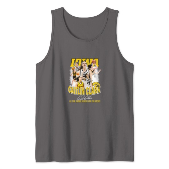 Discover Caitlin Clark All Time Leading Scorer In Big Ten History Tank Tops, Basketball 2024 Caitlin Clark Tank Tops