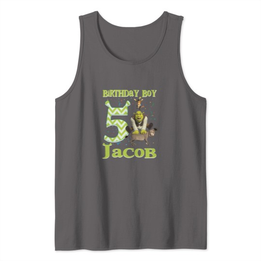Discover Shrek Birthday Tank Tops, Green Ogre Cartoon Custom Personalized Boy Girl Birthday Tank Tops