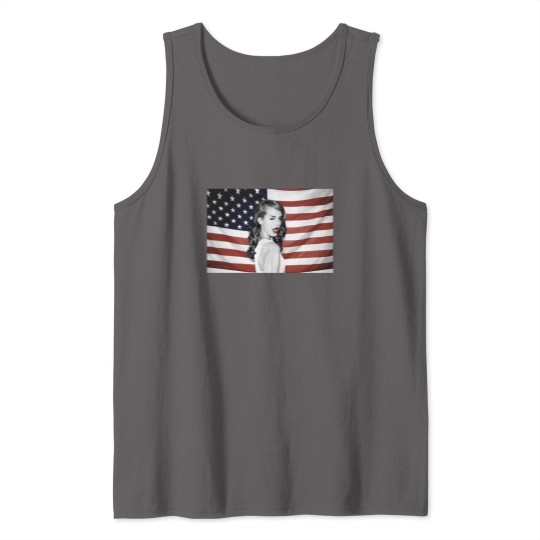 Discover Lana Del Rey American Flag Hipster Dope Mens Tank Tops