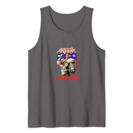 Discover Anthrax Tank Tops Judge Dredd I AM THE LAW Tank Tops NEW Heavy Metal Band