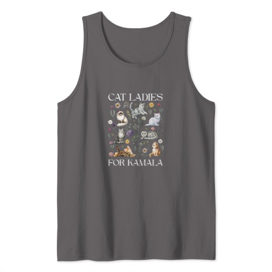Discover Cat Ladies For Kamala Tank Tops, Kamala Harris 2024 President Tank Tops