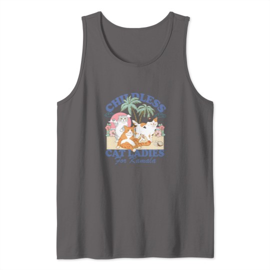 Discover Childless Cat Ladies For Kamala Tank Tops, Childless Cat Lady Tank Tops