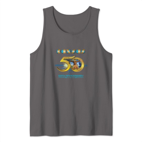 Discover Kansas 50th Anniversary Tour Leftoverture Point of Know Return Tank Tops