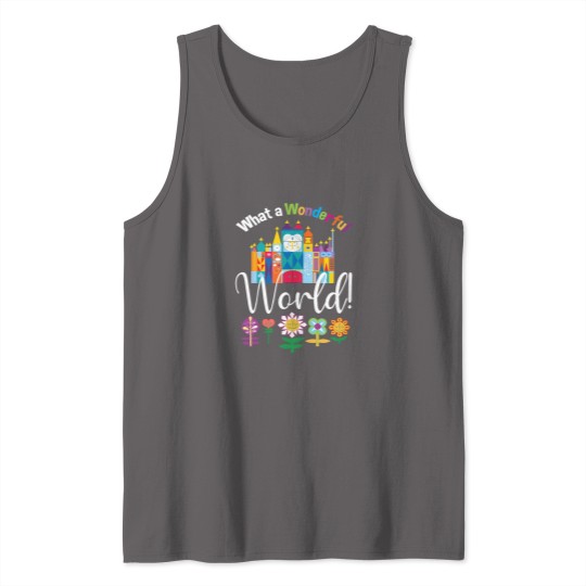 Discover What a Wonderful World Fitted Tank Tops