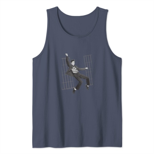 Discover Elvis Presley Jailhouse Rock Tank Tops Licensed Rock N Roll Music Tank Tops White