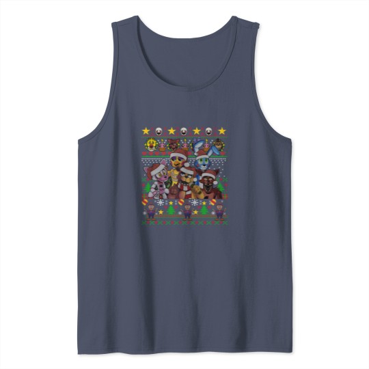 Discover FNAF Five Nights at Freddy's Christmas Ugly Tank Tops