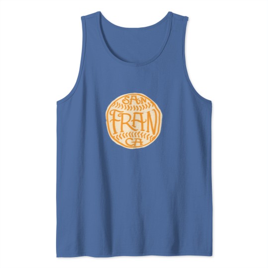 Discover Hand Drawn Baseball for San Francisco with custom Lettering Tank Tops