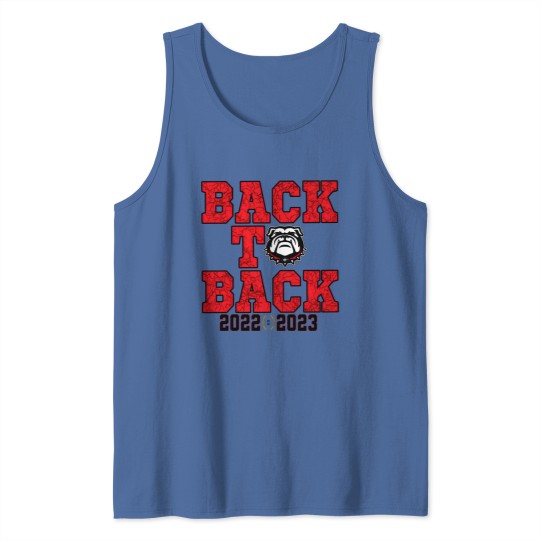 Discover Georgia Bulldog Championship 2022 2023 Back to Back Champs Football House Flags Tank Tops