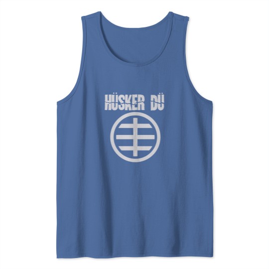 Discover Blue Husker Du Circle Logo Tank Tops