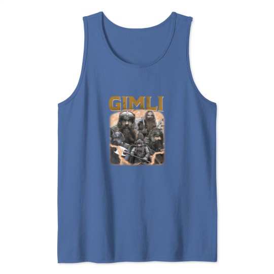 Discover LIMITED GIMLI Tank Tops Crewneck Vintage 90s Grapic Tank Tops Unisex GIMLI Tank Tops