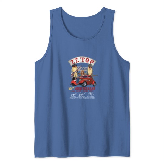 Discover ZZ Top 55th Anniversary Tank Tops, ZZ Top Rock Band Tank Tops