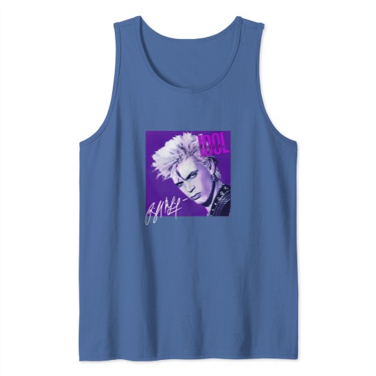Discover Billy Idol Tank Tops Billy Idol Whiplash Smile Song Cotton Tank Tops Men Women