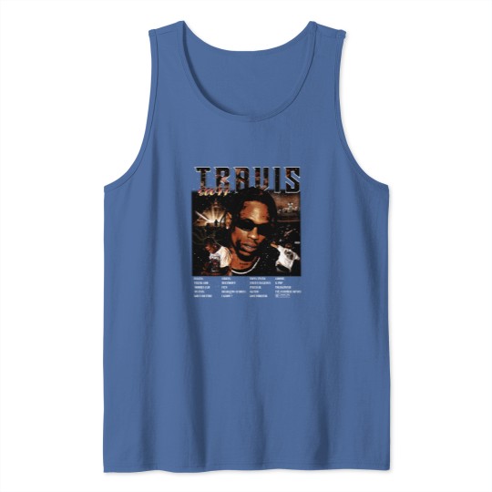 Discover Travis Scot Utopia Tracklist Tank Tops, Vintage Travis Utopia Tank Tops