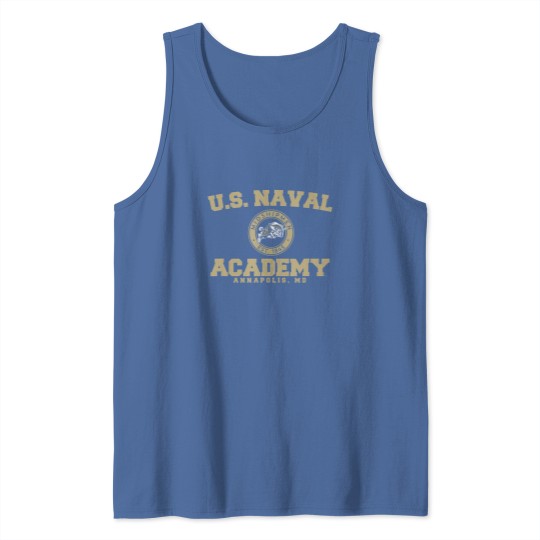 Discover us naval academy navy midshipmen circle logo shir Tank Tops