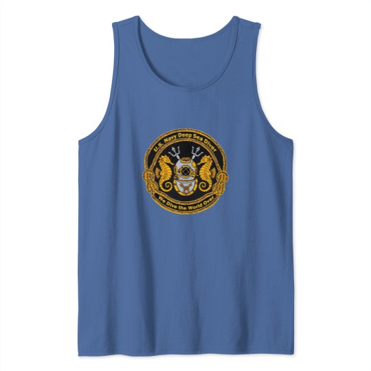 Discover Navy Deep Sea Diver Tank Tops