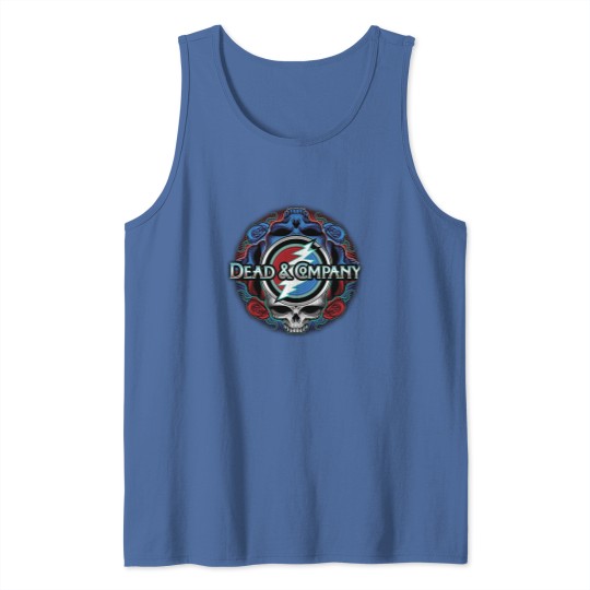 Discover company and the skull dead blue Tank Tops