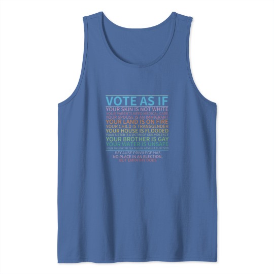 Discover Vote as if Tank Tops, Human Rights Tank Tops, Protest Apparel