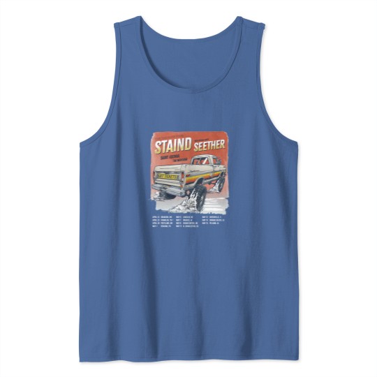 Discover Staind 2024 Tailgate Tour Tank Tops  Staind Band Fan Tank Tops  Tailgate 2024 Concert Sh