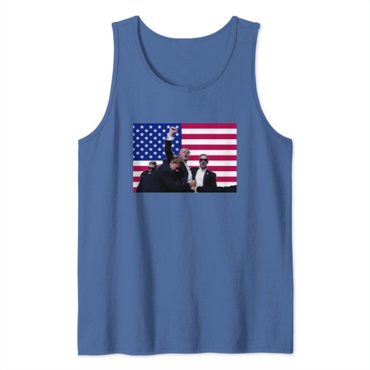 Discover Trump Fist Pump Flag MAGA 2024, Trump Flag, Patriotic Flag Tank Tops