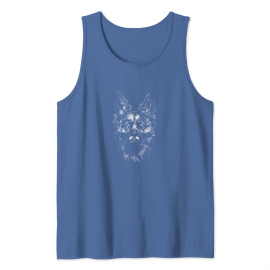 Discover German Shepherd Monochrome Tank Tops Tank Tops