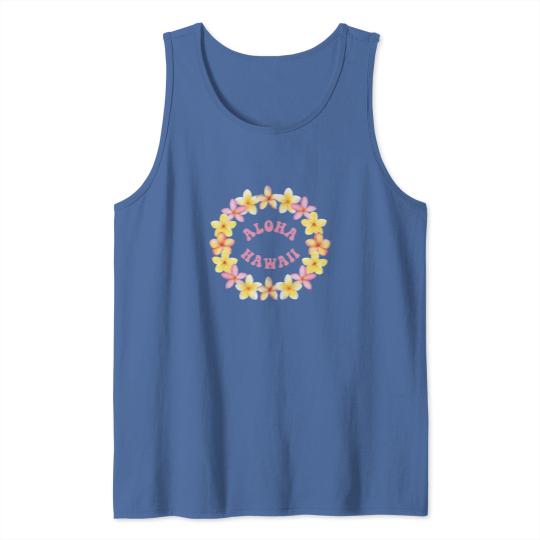 Discover Aloha Hawaii Flower Lei Tank Tops