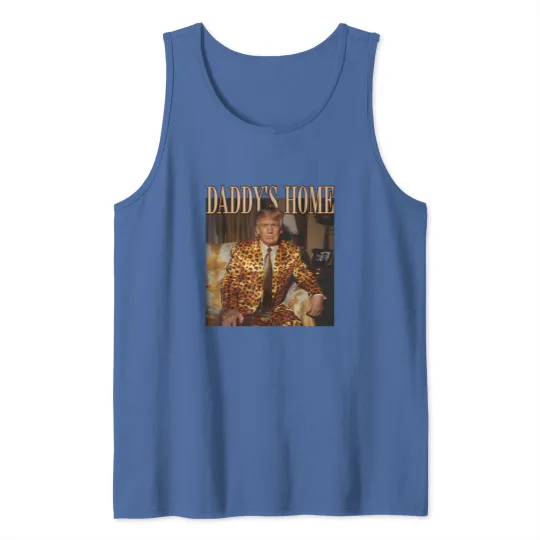 Discover Daddy's Home Trump Tank Tops Trump 2024 Leopard Funny MAGA Tank Tops