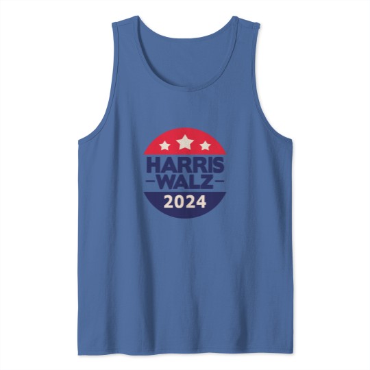 Discover Kamala Harris Tim Walz CAmpaign Buttons 2024 Presidetial Election Buttons Tank Tops