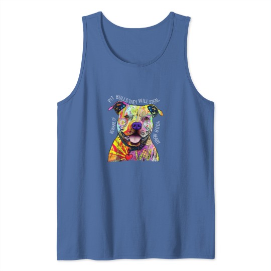 Discover Beware Pitbull They Will Steal Your Heart Tank Tops, Pit Bull Tank Tops