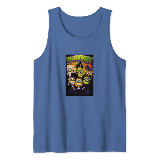 Discover Unisex Halloween Minions Jersey Short Sleeve Tank Tops