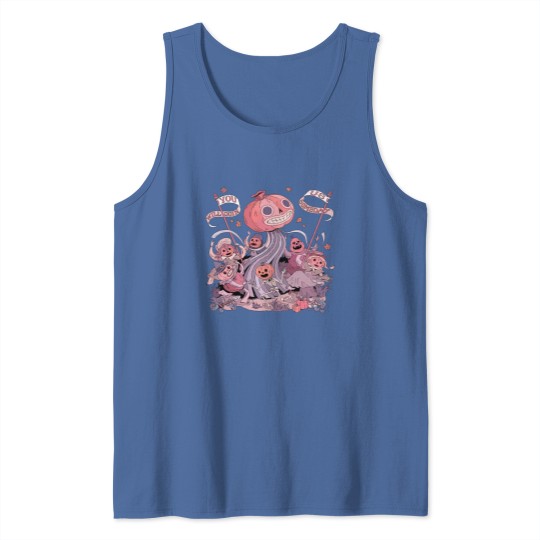 Discover Over The Garden Wall Tank Tops, Vintage Pottsfield Halloween Pumpkin Tank Tops