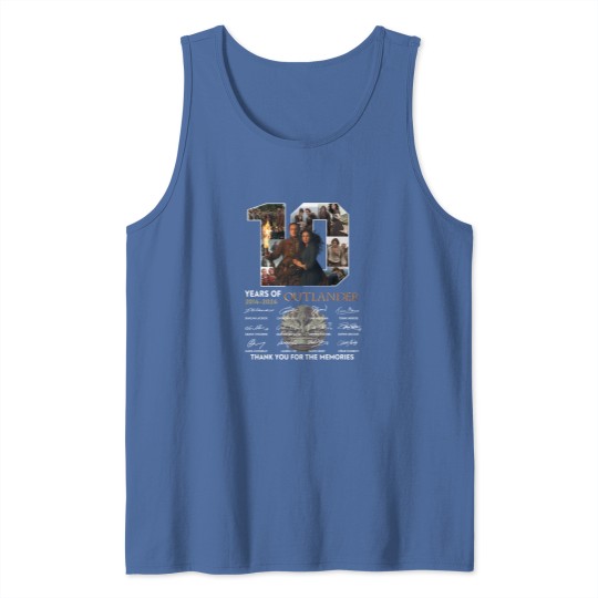 Discover Outlander Tank Tops, 10 Years Of Outlander 2014 2024 Signatures Tank Tops
