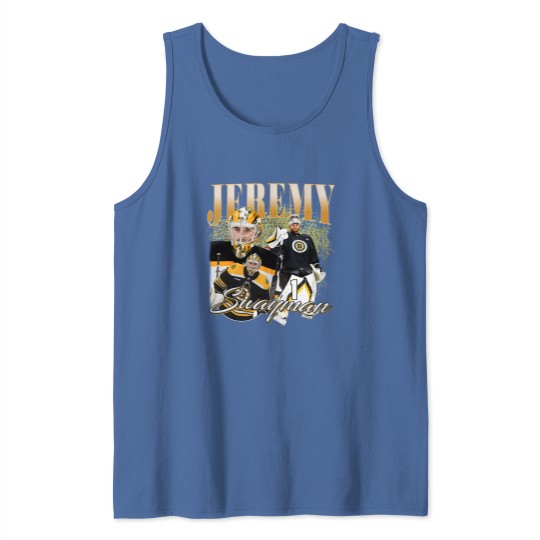 Discover Jeremy Swayman Tank Tops Ice Hockey American Professional Hockey Championship Sport Merch Vintage Tank Tops