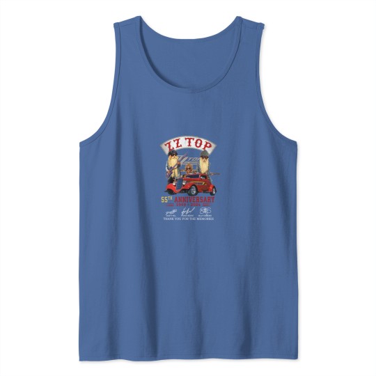 Discover ZZ Top 55th Anniversary Tank Tops, ZZ Top Rock Band Tank Tops