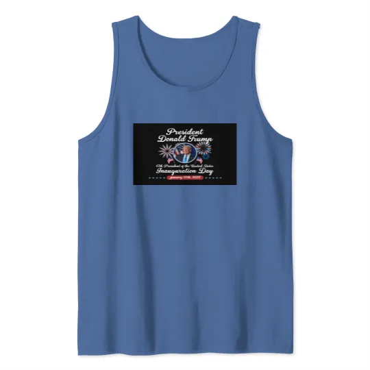 Discover Donald Trump Inauguration Day 2025 House Flag, 47th US President House Flag Tank Tops