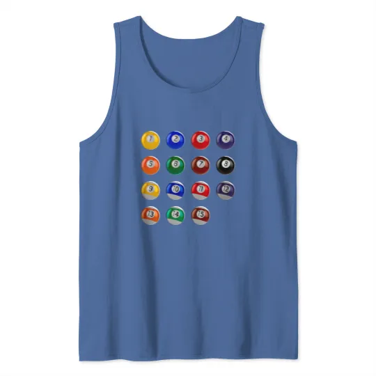 Discover Pool Billard Balls Set Tank Tops