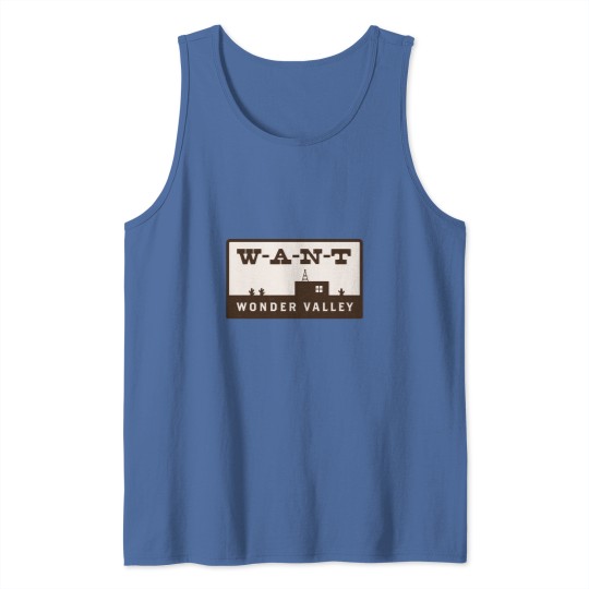 Discover WANT Want Wonder Valley Radio Station Logo Tank Tops
