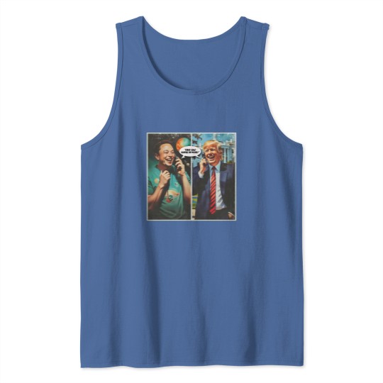 Discover Funny Trump and Elon Musk Tank Tops, Political Satire Tank Tops, Comfort Colors Graphic Tank Tops